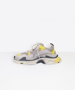 BALENCIAGA TRIPLE S TRAINERS YELLOW GREY