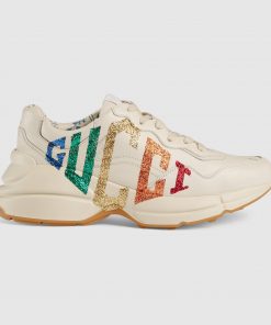 Women's Rhyton glitter Gucci sneaker