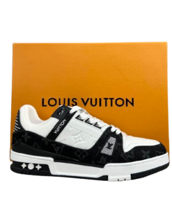 LOUIS VUITTON Trainer Black And White Cloth Cover OG0424119