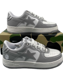 A Bathing Ape Bape Sta Low White Grey Rao Noodles OG0427157
