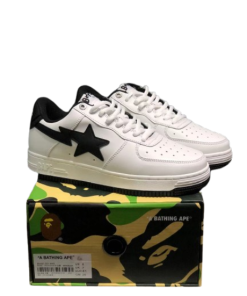 A Bathing Ape Bape Sta Low M1 White Black OG0428184