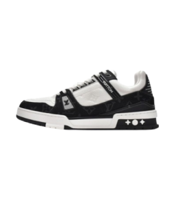 LOUIS VUITTON Trainer Black And White Cloth Cover OG0424119