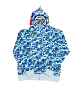 BAPE ABC Camo Shark Zip Hoodie Blue OG051305