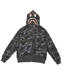 BAPE Color Camo Shark Zip Hoodie Black OG051306