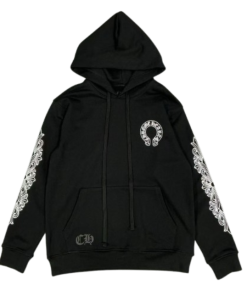 Chrome Hearts Horse Shoe Floral Hoodie Black OG051312