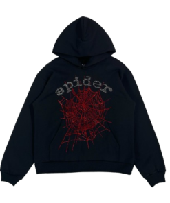 Sp5der OG Rhinestone Hoodie Black 2022 OG051317