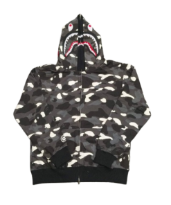 BAPE Luminous Camouflage Double Hooded Hoodie Black OG0515