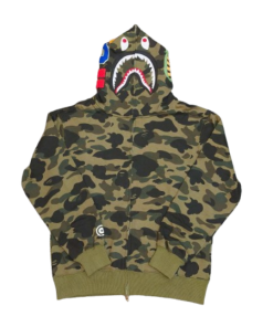 BAPE 1st Camo Shark Full Zip Hoodie Green OG0515