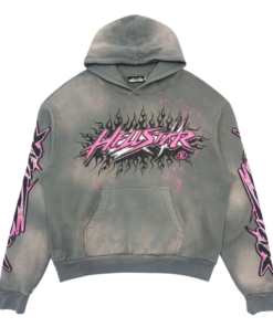 Hellstar Future Flame Hoodie Grey OG051688