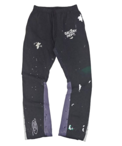 Gallery Dept Painted Flare Sweat Pants Washed Black OG052222