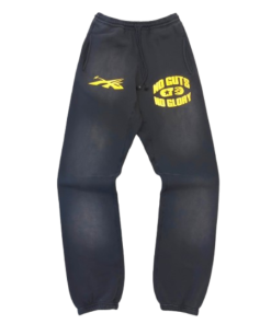 Hellstar No Guts No Glory Flare Bottom Sweatpants Midnight Dye Black OG052223