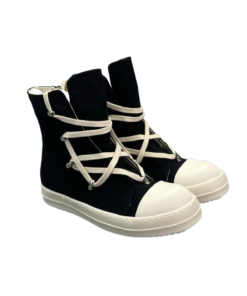 RICK OWENS high top canvas shoes with straps OG0523