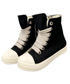 Rick Owens high top canvas shoes with thick laces OG0525441
