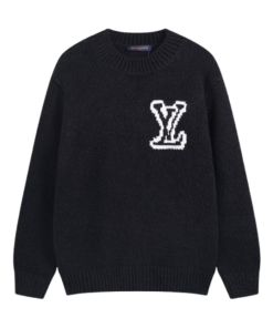 Louis Vuitton round neck sweater in black OG052535