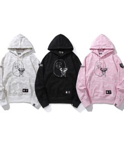 OBO BAPE x Inter Miami CF Camo Pullover Hoodie Pink & Black & White OG051449
