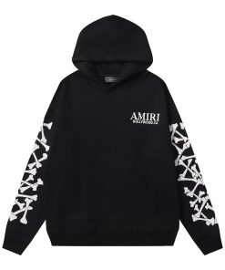 Amiri Men's Bones Stacked Hoodie Black OG051325