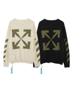 OFF WHITE Sweatshirt white and black OG051618