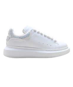 Alexander McQueen Oversized Sneaker 'White Silver Glitter' OG0717805