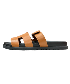 Hermes Calfskin Chypre Sandals Brown OG0708720