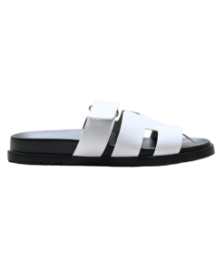Hermes Calfskin Chypre Sandals White OG0708719