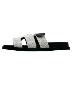Hermes Chypre Sandal PrunoirNoir Canvas OG0708721