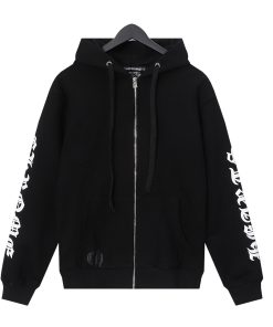 Chrome Hearts Multicolor Sleeve Zip Hoodie Black OG0727148