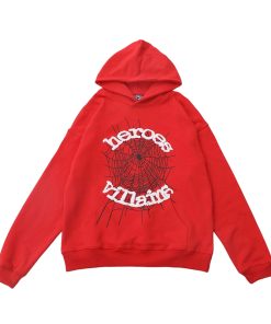 Sp5der Heroes and Villains YoungThug Hoodie Red OG0725125