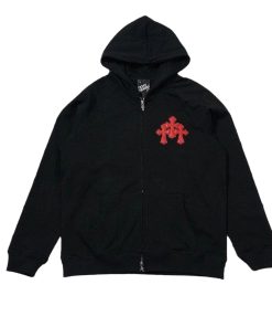 Chrome Hearts red patch zipper Hoodie OG0725134
