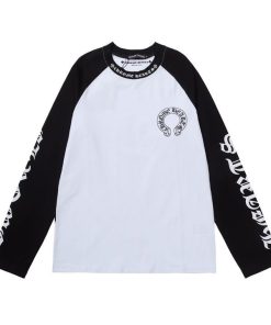 Chrome Hearts Horseshoe Baseball Shirt WhiteBlack OG052333
