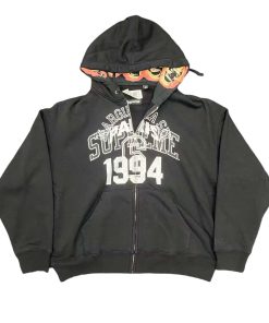 Sup × Mm6 Magira Co branded Hoodie black OG0729269