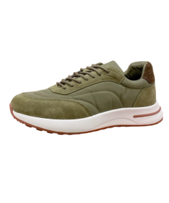 Loro Piana Week End Walk Suede-Trimmed Shell Sneakers Green OG0709725