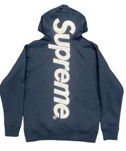 Supreme Satin Appliqué Hooded Sweatshirt Royal Blue OG0729220