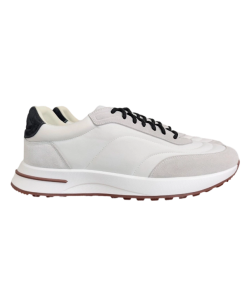 Loro Piana Week End Walk Suede-Trimmed Shell Sneakers White OG0709724