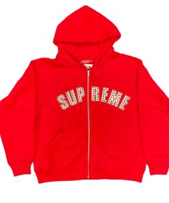 Supreme x B.B SIMON Co branded Zipper Hoodie red OG0729247