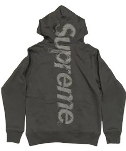 Supreme Satin Appliqué Hooded Sweatshirt black OG0729217