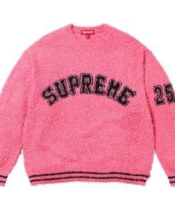SUPREME SS25 TEXTURED ARC SWEATER pink OG0730292