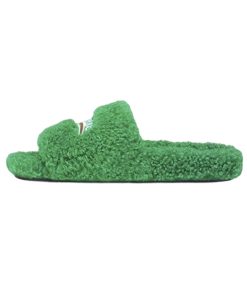 Balenciaga Furry Slides Green OG0730923