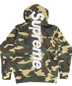 Supreme Satin Appliqué Hooded Sweatshirt green camouflage OG0729228