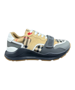 Burberry Vintage plaid leather sneakers OG0718819