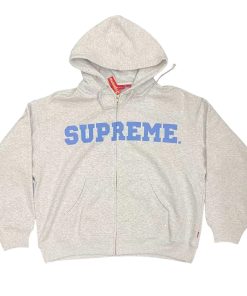 Supreme 25FW zipper hooded cardigan sweatshirt grey OG0728214