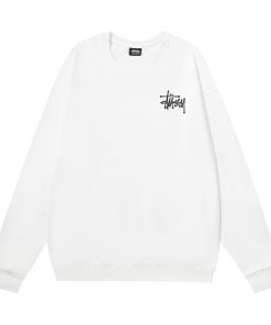 STUSSY round neck classic hoodie white OG0731358
