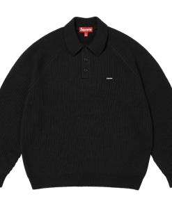 SUPREME FW25 SMALL BOX POLO SWEATER black OG0730296