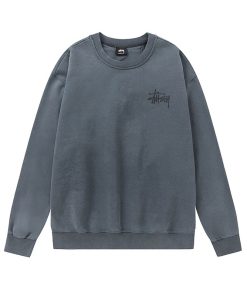 Stussy Washed Round Neck Hoodie Grey OG0731364