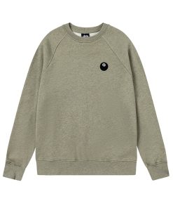 Stussy Sand Round Neck Hoodie Green OG0731367