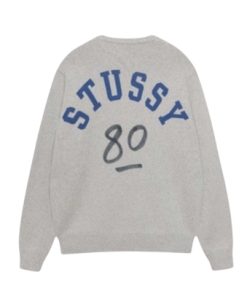 Stussy FW25 letter 80 sweater Grey OG0731347