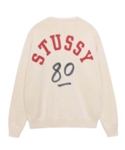 Stussy FW25 letter 80 sweater  Apricot OG0731346
