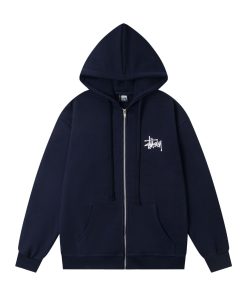 Stussy Basic Zip Hood Classic Zipper Hoodie Royal Blue OG0801380