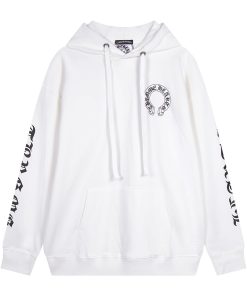 Chrome Hearts X Matty Boy Horseshoe Pullover Hoodie White OG0725141