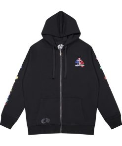 Chrome Hearts Multi Color Cross Hoodie Black OG0725142