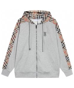 Burberry Zipper cardigan Hoodie Grey OG0727160